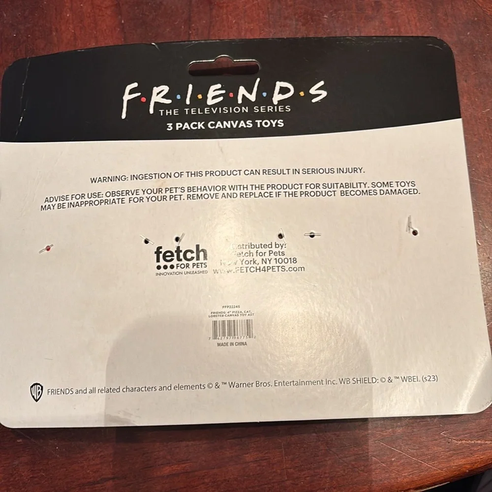 Friends the TV Show 3pc Cat Toy Set Canvas Catnip |